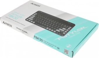Клавиатура A4Tech FBK30 черный/серый USB беспроводная BT/Radio slim Multimedia (FBK30 BLACKCURRANT) - купить недорого с доставкой в интернет-магазине