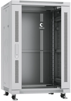 Шкаф коммутационный Cabeus (SH-05C-18U60/80) напольный 18U 600x800мм пер.дв.стекл металл 800кг серый 700мм 988мм IP20 сталь - купить недорого с доставкой в интернет-магазине