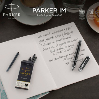 Набор ручек Parker IM Core FK221 (2093215) Black CT сталь нержавеющая подар.кор. ручка перьевая, ручка шариковая - купить недорого с доставкой в интернет-магазине