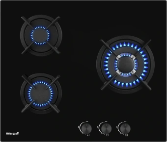 Газовая варочная поверхность Weissgauff HGG 631 BG черный - купить недорого с доставкой в интернет-магазине
