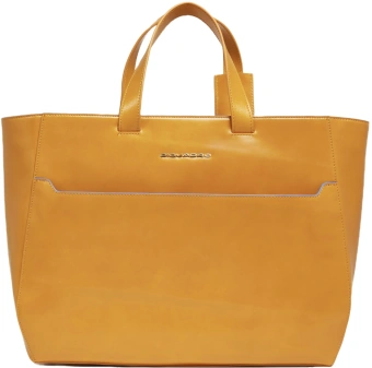 Деловая сумка Piquadro Blue Square BD6680B2/G с отделением для ноутбука 15.6" желтая натур.кожа - купить недорого с доставкой в интернет-магазине