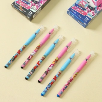 Ручка гелев. Deli Super Wings (EG105-PR) ассорти d=0.5мм фиол. черн. 1стерж. пулевидный пиш. наконечник кругл. резин. манжета - купить недорого с доставкой в интернет-магазине