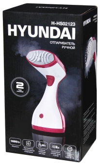Отпариватель ручной Hyundai H-HS02123 1650Вт белый/вишневый - купить недорого с доставкой в интернет-магазине