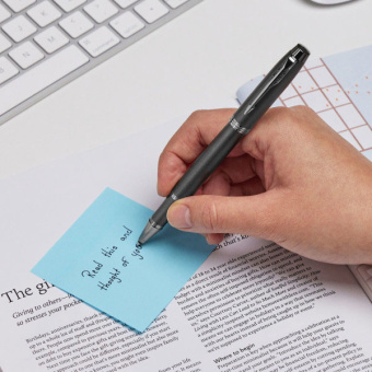 Ручка роллер Parker IM Monochrome T328 (2172960) Gun Metal F черн. черн. подар.кор. - купить недорого с доставкой в интернет-магазине