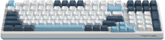 Клавиатура A4Tech FS300 механическая белый/синий USB for gamer LED (FS300 PANDA SNOWBOARDING) кабель 1.8м - купить недорого с доставкой в интернет-магазине