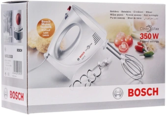 Миксер ручной Bosch MFQ3030 350Вт белый - купить недорого с доставкой в интернет-магазине