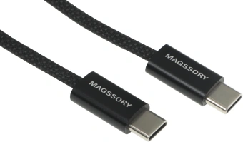 Кабель Magssory CBL002 USB Type-C (m)-USB Type-C (m) 1.5м черный коробка - купить недорого с доставкой в интернет-магазине