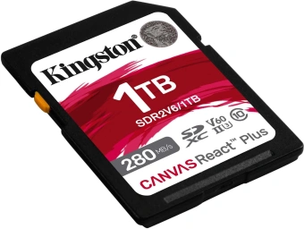 Флеш карта SDXC 1TB Kingston SDR2V6/1TB Canvas React Plus w/o adapter - купить недорого с доставкой в интернет-магазине