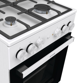 Плита Комбинированная Gorenje GK5A42WF-B белый (металлическая крышка) реш.чугун - купить недорого с доставкой в интернет-магазине