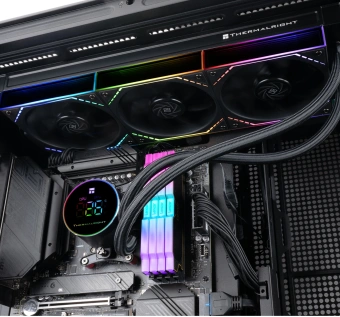 Система водяного охлаждения Thermalright Frozen Magic 360 Digital V2 ARGB Soc-AM5/AM4/1200/1700/1851 черный 4-pin 28.2dB Al LCD Ret (F-MAGIC-360-DIGITAL-BL-ARGB-V2) - купить недорого с доставкой в интернет-магазине