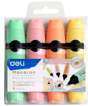 Набор текстовыделителей Deli EU356-MT Macaron скошенный пиш. наконечник 4цв. - купить недорого с доставкой в интернет-магазине