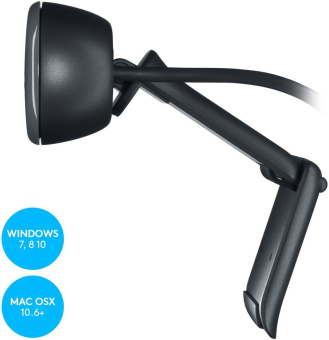 Камера Web Logitech HD Webcam C270 черный 0.9Mpix (1280x720) USB2.0 с микрофоном (960-001063/960-000584) - купить недорого с доставкой в интернет-магазине
