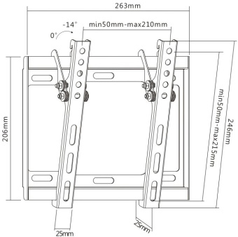 Кронштейн для телевизора Ultramounts UM 831TW белый 17"-43" макс.35кг настенный наклон - купить недорого с доставкой в интернет-магазине