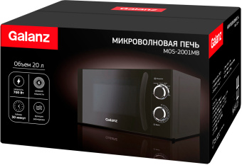 Микроволновая Печь Galanz MOS-2001MB 20л. 700Вт черный - купить недорого с доставкой в интернет-магазине