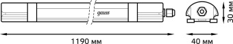 Светильник Gauss Ultracompact 143425236 36Вт 4000K белый - купить недорого с доставкой в интернет-магазине