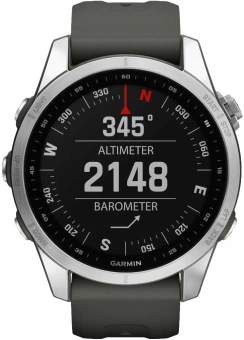 Смарт-часы Garmin Fenix 7S 1.2" корп.серый рем.черный (010-02539-01) - купить недорого с доставкой в интернет-магазине