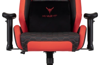 Кресло игровое Knight Neon черный/красный соты экокожа с подголов. крестов. металл - купить недорого с доставкой в интернет-магазине