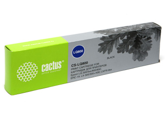 Картридж матричный Cactus CS-LQ800 C13S015633BA 12.7x10 черный для Epson LQ-300/5xx/800/850/ERC-19/LX-300/300+/400/MX 80 без чипа - купить недорого с доставкой в интернет-магазине