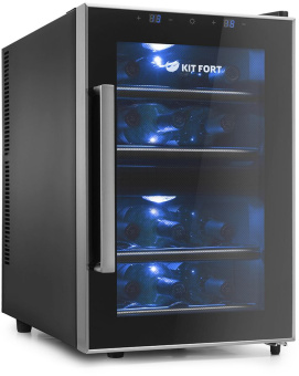 Винный шкаф Kitfort КТ-2405 2-хкамерн. черный мат. - купить недорого с доставкой в интернет-магазине