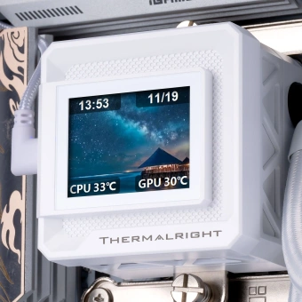 Система водяного охлаждения Thermalright Frozen Warframe SE 360 ARGB Soc-AM5/AM4/1151/1200/2066/2011/1700 белый 4-pin 29.6dB Al LCD Ret (F-WFRAME-SE-360-WH-ARGB) - купить недорого с доставкой в интернет-магазине
