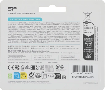 Накопитель SSD Silicon Power SATA-III 4TB SP004TBSS3A55S25 Ace A55 2.5" - купить недорого с доставкой в интернет-магазине