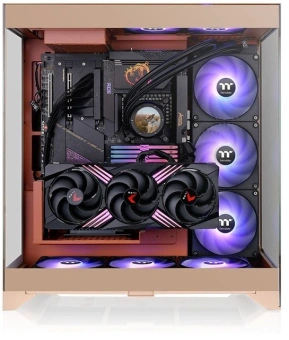 Корпус Thermaltake CTE E550 TG Gravel Sand коричневый без БП ATX 8x120mm 6x140mm 2xUSB3.0 audio bott PSU - купить недорого с доставкой в интернет-магазине