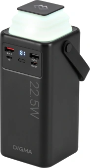 Мобильный аккумулятор Digma DGPF50B 50000mAh QC3.0/PD3.0 22.5W 2.25A 4xUSB-A/2xUSB-C черный (DGPF50B22PBK) - купить недорого с доставкой в интернет-магазине