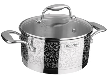 Кастрюля Rondell Vintage RDS-343 3л. d=20см (с крышкой) стальной - цена, купить или заказать с доставкой в интернет-магазине Кастрюля Rondell Vintage RDS-343 3л. d=20см (с крышкой) стальной - купить недорого с доставкой в интернет-магазине