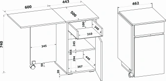 Стол Сокол СП-25 складн. столешница ЛДСП белый (00-00016671) - купить недорого с доставкой в интернет-магазине