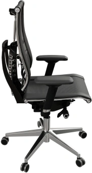 Кресло руководителя Метта Yoga 4DF B2-14D - YM93+Infinity черный сетка/ткань крестов. алюминий хром (комплект 1шт) - купить недорого с доставкой в интернет-магазине