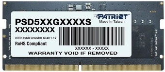 Память DDR5 16Gb 5600MHz Patriot PSD516G560081S Signature RTL PC5-44800 CL46 SO-DIMM ECC 288-pin 1.1В single rank Ret - купить недорого с доставкой в интернет-магазине