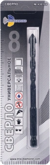 Сверло Trio-Diamond 430108 по керамогр/плит/кирп Д=8мм для дрелей/перфораторов - купить недорого с доставкой в интернет-магазине