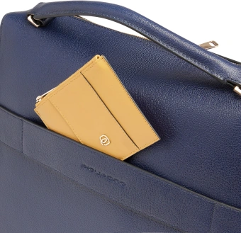 Деловая сумка Piquadro Patricia CA6774W140/BLU с отделением для ноутбука 14" темно-синяя натур.кожа - купить недорого с доставкой в интернет-магазине