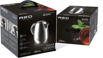 Чайник электрический Red Solution RK-M172 1.7л. 2100Вт нержавеющая сталь - купить недорого с доставкой в интернет-магазине