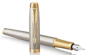 Ручка перьев. Parker IM Premium F323 (CW1931684) Grey GT F сталь нержавеющая подар.кор. - купить недорого с доставкой в интернет-магазине