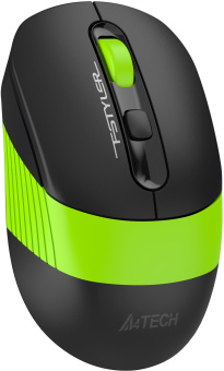 Мышь A4Tech Fstyler FG10CS Air черный/зеленый оптическая 2000dpi silent беспров. USB для ноутбука 4but (FG10CS AIR SPORTS GREEN) - купить недорого с доставкой в интернет-магазине
