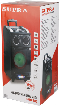 Минисистема Supra SMB-880 черный 140Вт FM USB BT SD - купить недорого с доставкой в интернет-магазине
