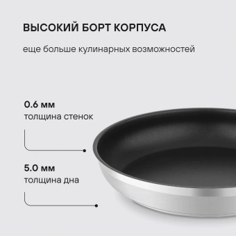 Сковорода Rondell Prime RDS-1678 круглая 28см покрытие: Eclipse ручка несъемная (без крышки) стальной - купить недорого с доставкой в интернет-магазине