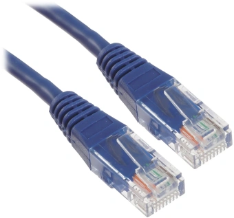 Патч-корд Lanmaster TWT-45-45-2.0-BL UTP RJ-45 вил.-вилка RJ-45 кат.5E 2м синий ПВХ (уп.:1шт) - купить недорого с доставкой в интернет-магазине