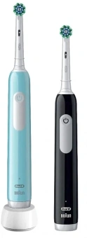 Набор электрических зубных щеток Oral-B Pro Series 1 бирюзовый/черный - купить недорого с доставкой в интернет-магазине
