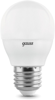 Лампа светодиодная Gauss 7Вт цок.:E27 шар 220B 3000K св.свеч.бел.теп. (упак.:10шт) (105102107-D) - купить недорого с доставкой в интернет-магазине