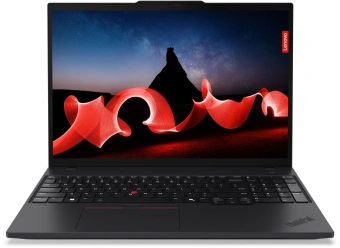 Ноутбук Lenovo ThinkPad T16 G3 Core Ultra 5 125U 16Gb SSD512Gb Intel Graphics 16" IPS WUXGA (1920x1200) Windows 11 Pro 64 black WiFi BT Cam (21MQS0T500) - купить недорого с доставкой в интернет-магазине