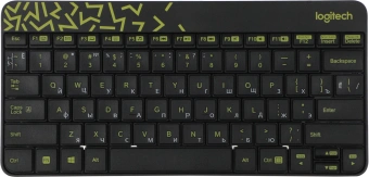 Клавиатура + мышь Logitech MK240 клав:черный/желтый мышь:черный/желтый USB беспроводная slim Multimedia (920-008198) - купить недорого с доставкой в интернет-магазине