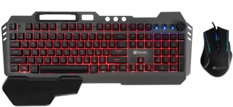 Клавиатура + мышь Оклик 700GMK клав:черный мышь:черный USB Multimedia LED (1533156) - купить недорого с доставкой в интернет-магазине