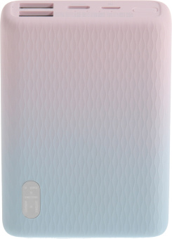 Мобильный аккумулятор ZMI QB817 10000mAh QC3.0/PD3.0 22.5W 3A 2xUSB-A/USB-C голубой/розовый (QB817 COLOR) - купить недорого с доставкой в интернет-магазине