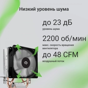 Устройство охлаждения(кулер) Digma D-CPC110-PWM1 90x90x25mm Soc-AM5/AM4/1200/1700/1851 черный 4-pin 23dB Al+Cu 110W 247gr Ret - купить недорого с доставкой в интернет-магазине
