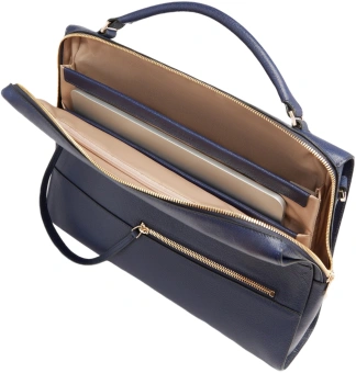 Деловая сумка женская Piquadro Patricia CA4098W140/BLU с отделением для ноутбука 14" синяя натур.кожа - купить недорого с доставкой в интернет-магазине