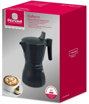 Кофеварка гейзерн. Rondell Kafferro RDA-994 0.45л алюминий темно-серый - купить недорого с доставкой в интернет-магазине