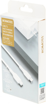 Кабель Romoss CB171 6958377511794 USB Type-C (m)-Lightning (m) 1м белый - купить недорого с доставкой в интернет-магазине