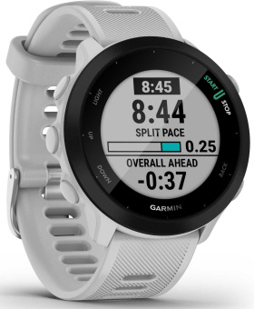 Смарт-часы Garmin Forerunner 55 42мм 1.04" LCD корп.белый рем.белый разм.брасл.:127-220мм (010-02562-11) - купить недорого с доставкой в интернет-магазине